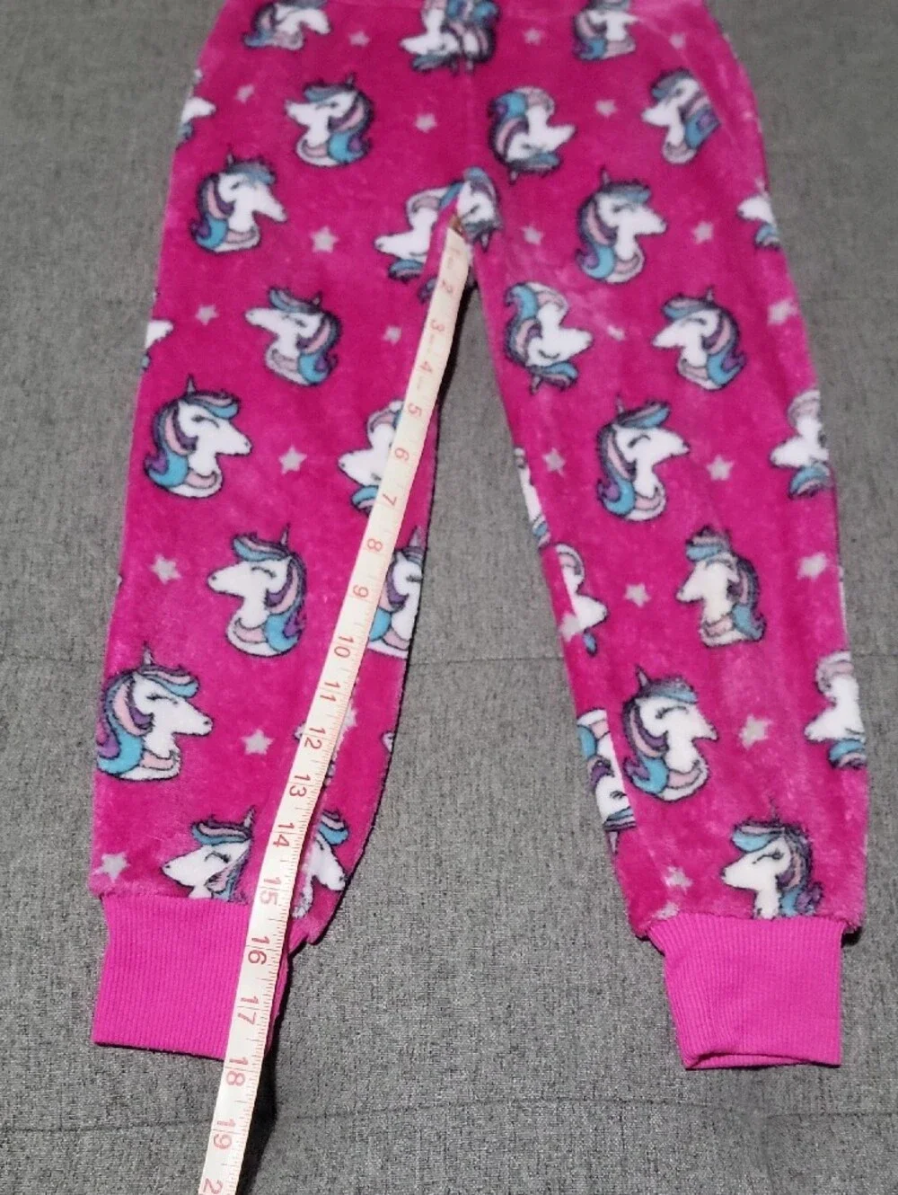 wonder nation Gray Top & Pink Unicorn Print Kids Pajama Set S(6-6X)